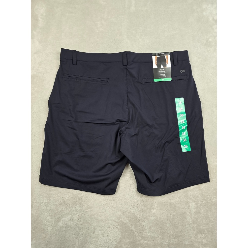 Infinity Performance Short Mens 38 Navy Linearflex 4-Way Stretch Wicking NWT